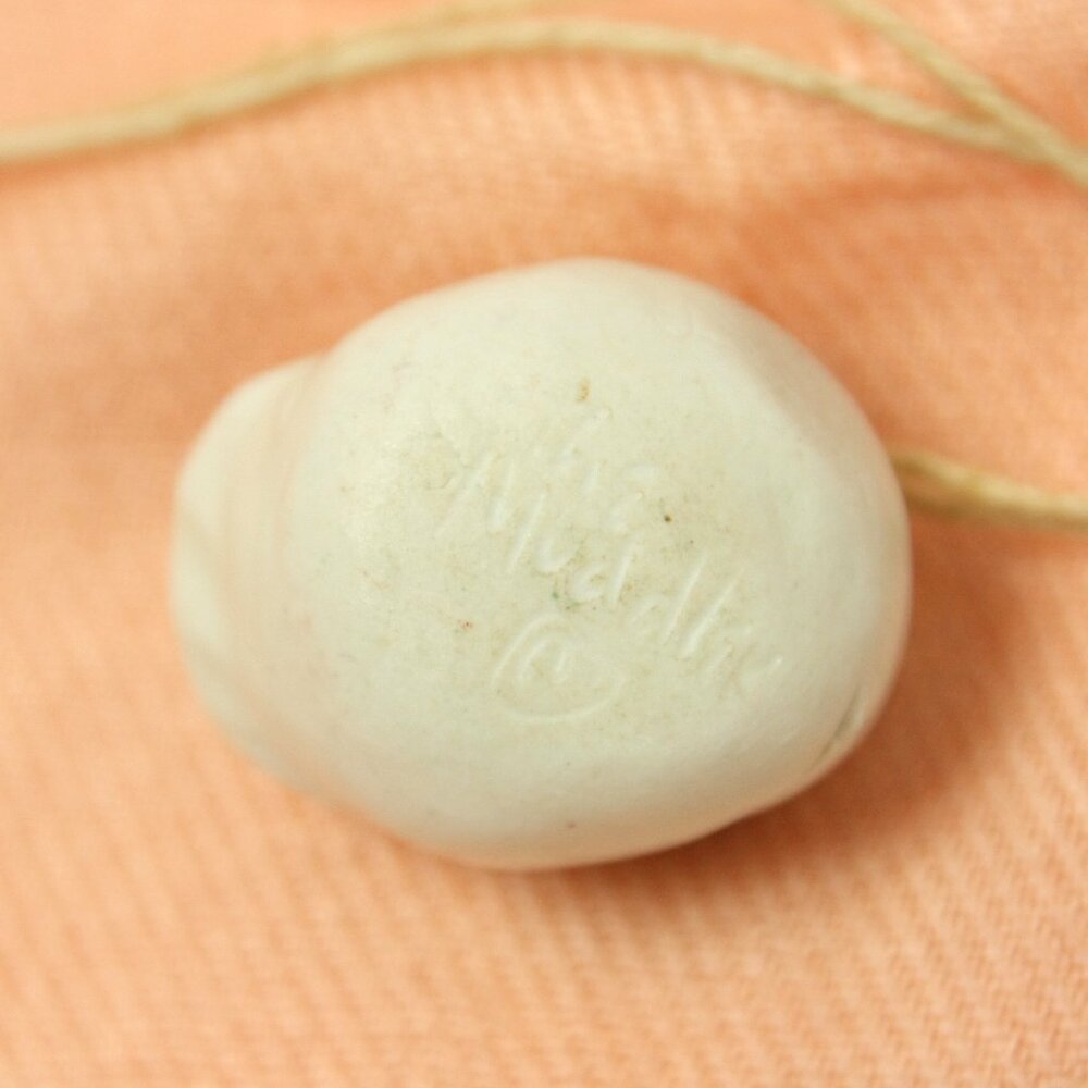 Handmade Ceramic Funny Face Head Chunky Statement Pendant Charm by The Muddler - Picture 7 of 7